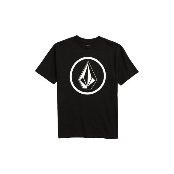 Volcom Kids Circle Stone Fill Short Sleeve Tee (Big Kids) Size L Black - Picture 1 of 1